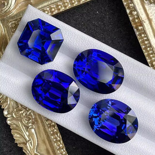 Qianjunxingyuan jewelry natural 5a grade tanzanite ring pendant earrings bd grade spot gemstone diamond inlaid tanzanite high-end k gold diamond inlaid finished product