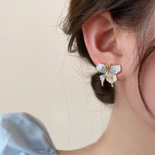
Shantoulin Village Lily of the Valley Butterfly Zircon Earrings for Women Summer Design Niche Earrings 2024 Earrings SN3883 Blue Lily of the Valley Butterfly Earrings