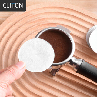 Clitoncliton espresso machine handle round powder bowl filter paper powder bowl filter paper coffee filter round coffee filter paper-100 sheets 51mm