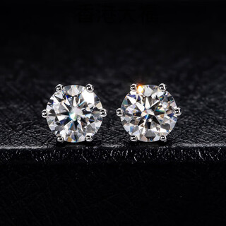 Authentic pt950 platinum earrings platinum earrings earrings niche high-end gift for girlfriend birthday gift valentine's day six-claw star earrings 5 carats