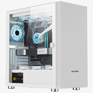 Great wall archimedes 9 pro v2 white computer case (360 water cooling/magnetic glass flap/0.8mm thick side panel/5 hard drive slots/10 fan slots/5090 graphics card)