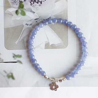 Chi xing original design ziyuan natural tanzania tanzanite amethyst bracelet crystal bracelet niche crystal simple style 13cm5mm