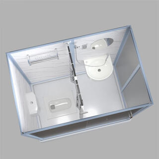 Jomoo's new integrated shower room bathroom integrated toilet mobile integrated bathroom household partition door waterproof toilet 170*120 squat style without steam