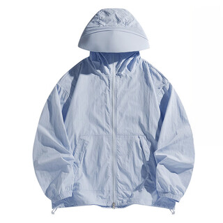 Jiaoxia forest 2025 new couple ice silk sun protection clothes for men and women same style summer skin clothing breathable fishing clothing for men dq627 glacier blue 2xl