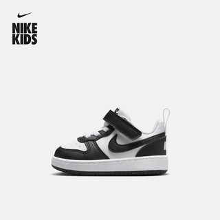 Nike cool pineapple baby flat sneakers velcro winter boys and girls sneakers nike court dv5458 131 white/black 27