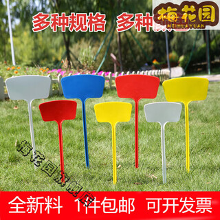 多种规格多种颜色塑料大号插地牌园艺标签园艺标识牌指示牌地插牌 20cm(10个)混色