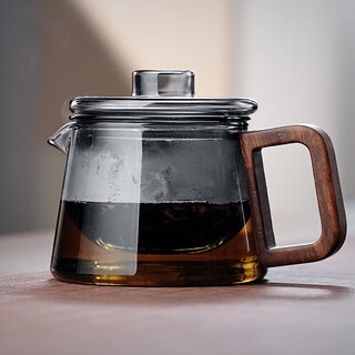 Quandu teapot glass tea maker thickened heat-resistant glass teapot wooden handle filter teapot kung fu tea set