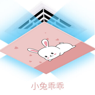 Home factory central air conditioning windshield square anti-cold wind blowing directly office ceiling machine ceiling air guide hood windshield xiaotuguaiguai 60x60x0.1cm