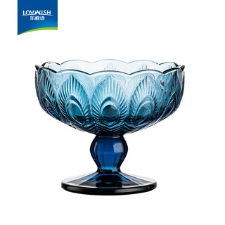 Le weishi medieval goblet, exquisite dark blue peacock high-end red wine glass glass cup, creative cocktail cup, classical cup, que ling ice cream cup, dark blue 220ml 1 piece