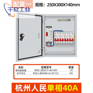 Delixi electric household distribution box single-phase 220v low voltage complete set of customized exposed and concealed control box meter box household single-phase configuration 1