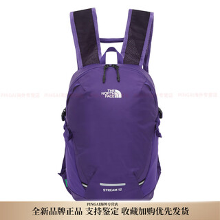 The north face stream 12l simple and fashionable hiking nylon mountaineering bag backpack unisex couple style purple purple