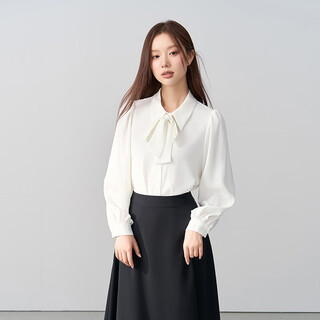 Lady bird white shirt women's professional formal top teaching staff interview suit with commuting wear chiffon shirt