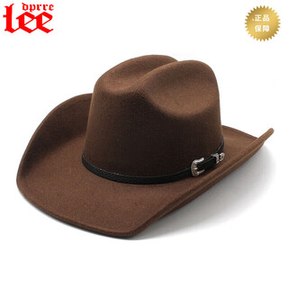 Lee dprre spring, autumn and winter western cowboy hat for men and women, fashionable top woolen hat, travel ethnic style tibetan cowboy hat, brown m (56-59cm)