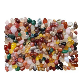 Runhuanian colorful pure colorful rain flower stone agate stone fish tank landscaping multicolored stone hydroponic flower pot color polishing 6 pieces not supported remarks be careful when shooting