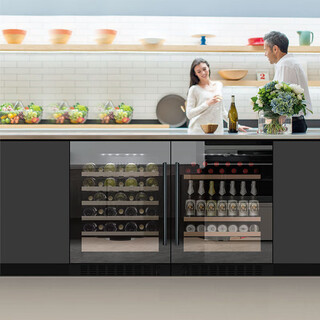 Gironde jc145 built-in cigar cabinet, wine cabinet, constant temperature wine cabinet, beverage cabinet, ice cream refrigerator, fresh cabinet, tea constant temperature refrigerator, household fixed frequency - full glass door wine cabinet, ice bar combination 290l