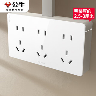 公牛（BULL）明装大板开关插座 G59系列 15孔插座面板十五孔  G59Z623