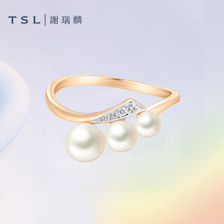 Xie ruilin (tsl) tgol fashion pearl series 18k gold diamond pearl ring offline same style 63644
