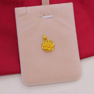 Yingtang lao fenghuang gold store gold pendant women's 18k fashion new style pendant bow single pendant necklace golden flower pendant lao fengxiang