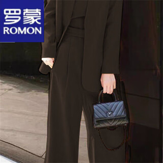 Romon otoño traje chaqueta mujer 2025 nueva primavera otoño invierno moda temperamento estilo diosa traje profesional traje formal mujer pantalones marrón 3xl