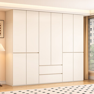 Butterfly dragonfly free installation wardrobe bedroom storage cabinet size apartment light luxury large wardrobe 220*200 six-door wardrobe