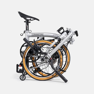 Cranston aluminum alloy carbon fiber s9 xiaobu folding bike for work, commuting, portable travel, tri-folding 9-speed bicycle 16-inch silver wing y-bar, japanese shimano 9-speed, aluminum xiaobu 16-inch, japanese shimano 9-speed transmission