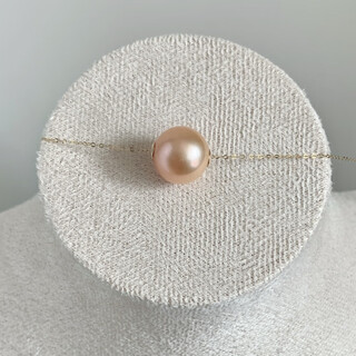 Krv natural freshwater pearl aurora edison grape seed red (china red) s925 silver necklace pink