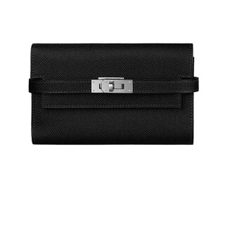 Hermes (hermes) kelly classic wallet epsom calfskin wallet palladium-plated lock buckle