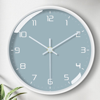 Compas clock living room wall clock silent home simple clock quartz clock wall hanging 7081 gray 20.3cm