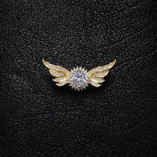 Shengbei angel wings men's brooch light luxury high-end corsage simple suit decoration lapel pin creative pin badge accessories gold one