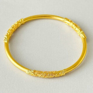 Jinshitong gold-wrapped silver-wrapped thick gold craft solid flower-like exquisite bracelet for women 60 rings (120-145jin jin is equal to 0.5 kg)