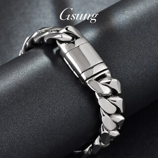 Gsunggsung platinum pt950 thick cuban bracelet men's fashion wide version cuban bracelet men's bracelet can be customized calculated according to the gold price in the store on the day