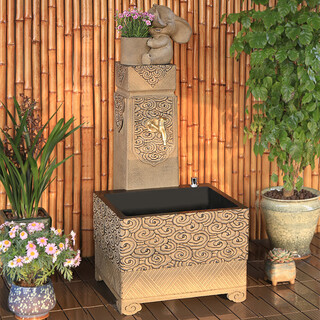 Yushixuan outdoor mop pool courtyard garden watering flower vertical faucet outdoor balcony column water plug floor-standing wash basin xiangyun jixiang column mop pool with faucet