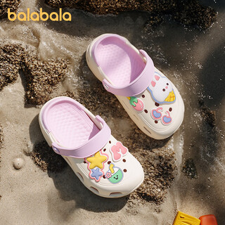 Balabala children's croc shoes summer 2026 new girls cartoon eva anti-slip sandals for baby girls 1-3 years old indoor sandals pink rabbit 23 inner length 15cm (150) suitable for feet length 14cm