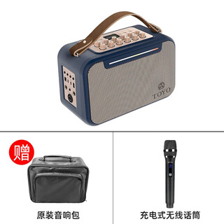 Toyo t6 musical instrument guitar audio playing and singing karaoke internal recording box electric blowpipe saxophone bluetooth live broadcast customized model blue + bag + microphone