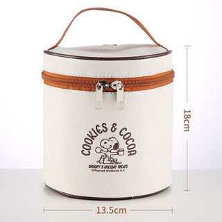 Snoopy snoopy single lunch box 304 stainless steel lunch box refrigerator crisper small and lightweight food bowl lunch box two-layer lunch box bag