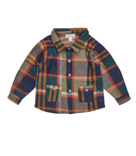 Splendid boys wool button long sleeve plaid multicolor 18-24 months