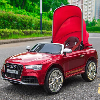 Awz audi electric car children's four-wheel remote control car can sit on children and babies can sit on toy car with sunshade, accessories only one charger, electric drive