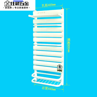 Qinkai small basket radiator household water heating radiator steel bathroom towel rack wall-mounted copper-aluminum central heating 1000mm 400 holes-high copper aluminum storage rack