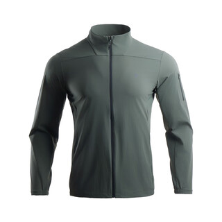 Dragon tooth hidden wind falcon light stand collar sun protection jacket spring and summer lightweight uv outdoor camping fishing skin jacket light gray green (stand collar) m (175/96a weight 140-155 jin jin equals 0.5 kg)