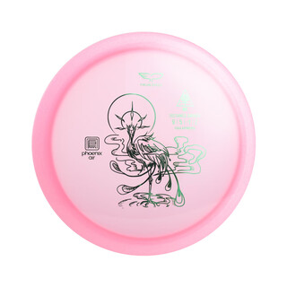 Yikun frisbee distance throw bifang bi9/5/-1/2 phoenix series lightweight air disc golf throw accurate competition training pink 155-159g