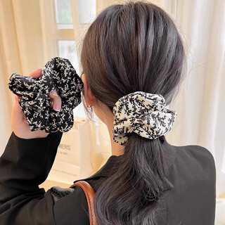 Yingtang japanese floral large intestine hair tie for women, high elasticity and durability, small fresh rubber band hair rope, versatile large circle for ladies, floral large intestine hair ring, 1 pack, random color