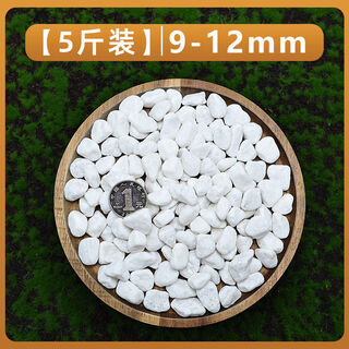 Runhua nian micro landscape white pebbles yuhua stone succulent plant paving stone fish tank flower pot decoration small stones 5jin jin equals 0.5kg (9-12mm) white pebbles