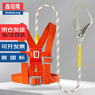 Xinbailong anti-fall safety belt, high-altitude work rope, air-conditioning, outdoor construction, double-back 3-meter large hook bl-z63