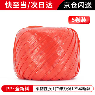 Bingyu byt-340 (5 pieces) straw ball rope, plastic rope, binding rope, nylon rope, new material, ball weight 150 grams, red