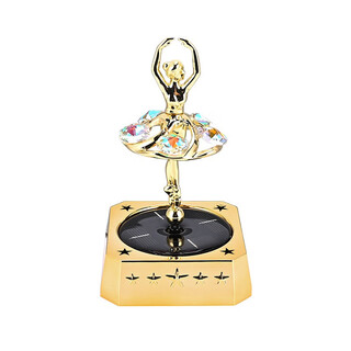 Solar rotating ballet girl car ornaments center console girls car interior accessories car-like decorations gold