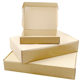 Flat carton airplane box express box carton 3-layer thickened super-hard kraft carton clothing logistics e-commerce packaging three-layer extra hard 2b grade 25*25*5cm 5 pieces