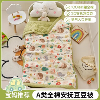 Enxing class a small quilt for infants and children, pure cotton, beanie quilt, summer kindergarten baby summer cool quilt, air-conditioned quilt, pure cotton beanie air-conditioned quilt - painted world 100x150cm