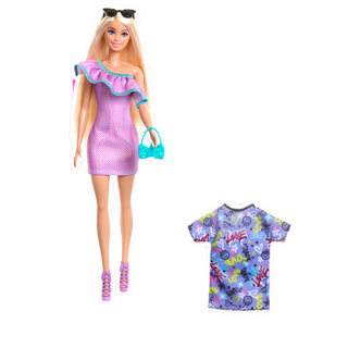 【8成新】芭比（Barbie）女孩玩具圣诞礼物娃娃玩具-芭比之魅力闪亮时装礼盒HYT61