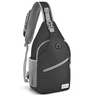 Zomake sling bag crossbody backpack waterproof anti-theft chest bag black (new) s