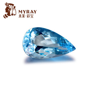 Millai jewelry approximately 5.53 carats natural santa maria aquamarine loose stone women's customizable jewelry ring pendant with gdtc certificate